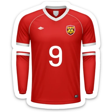 solid red plain soccer jersey sticker