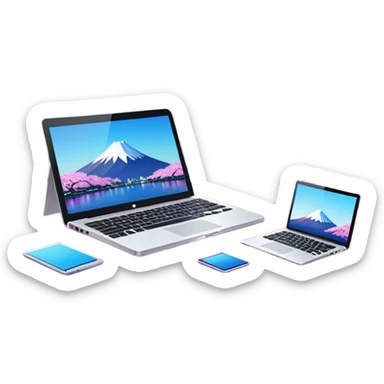 “VIBE25:Tokyo — neon cityscape 🌆 + Mount Fuji 🗻 + cherry blossoms 🌸 + laptops 💻 + origami cranes 🕊️, modern meets traditional, bold and futuristic.” sticker