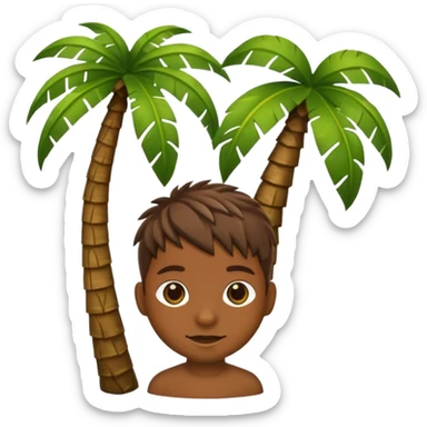 un animal avec une coupe de palmier sticker