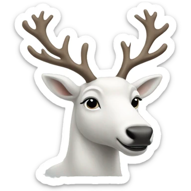 White reindeer  sticker
