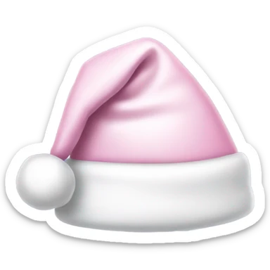Light pink Santa hat with sparkly snowflakes  sticker