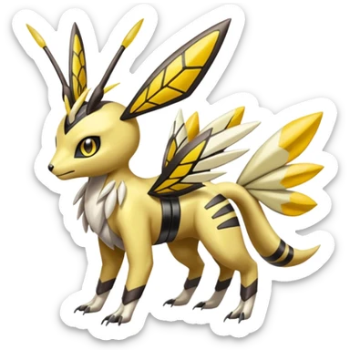 Meloetta-Renamon-Beedrill-Manectric-Palkia-Cresselia-fusion sticker