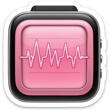 light pink heartbeat monitor sticker