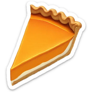 pumpkin pie with a cute face sticker