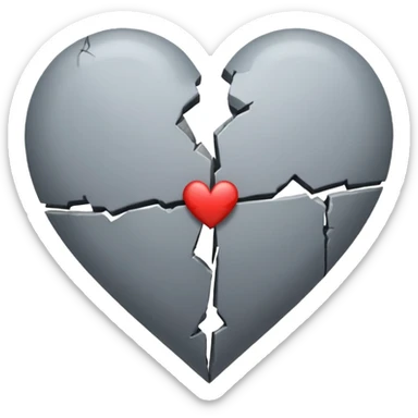 broken heart sticked together (divorce) sticker