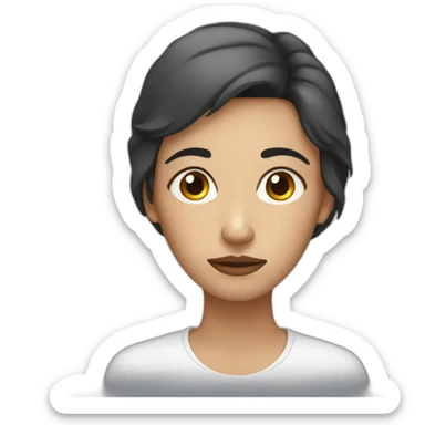 Tired Woman with dark circles sticker
