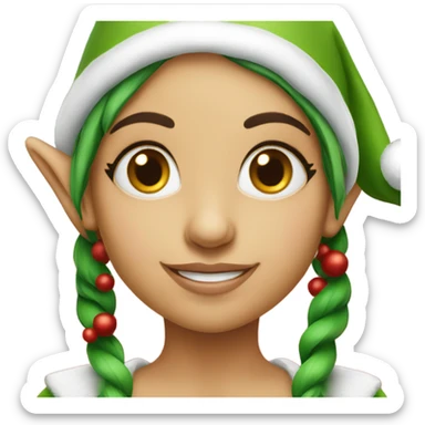 Christmas girl elf sticker
