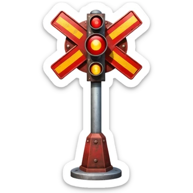 Railroad crossing light sticker