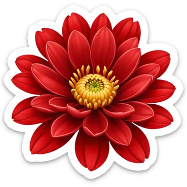 chrysanthemum flower red tattoo without the middle yellow sticker