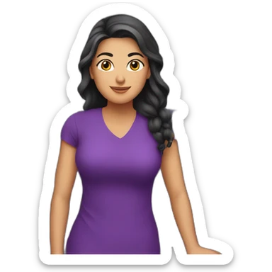 Armenian women in purple clothing in the bus sticker