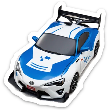 Radio Controlled Captain Rex themed 2013 Toyota 86 shaped like a Formula One race car with exposed turbine wheels  sticker
