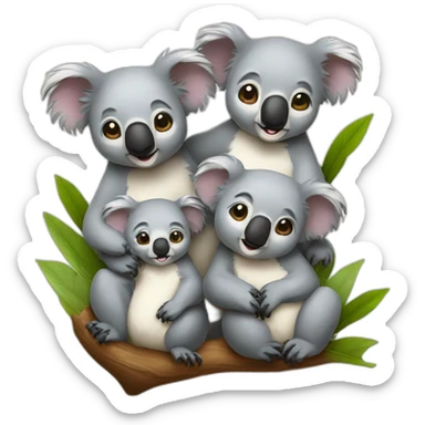koalas family sticker