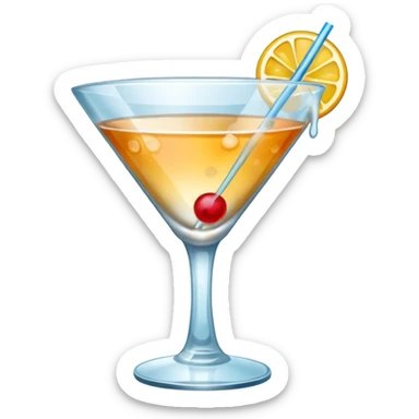 cocktail glass sticker