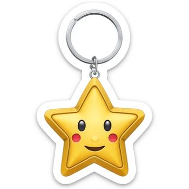 star shaped keychain sticker