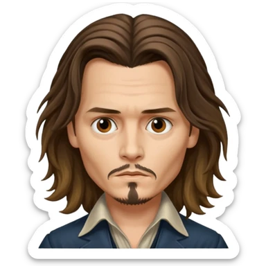 Young Johnny depp sticker