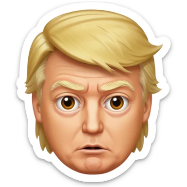 donald trump as a raving lunatic sticker