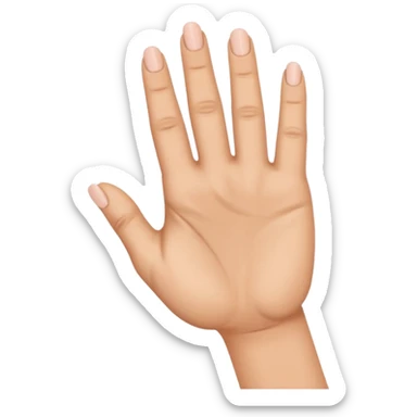 A hand with only the thumb pointy and middle finger raised sticker