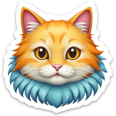 fish crossed with a cat sticker