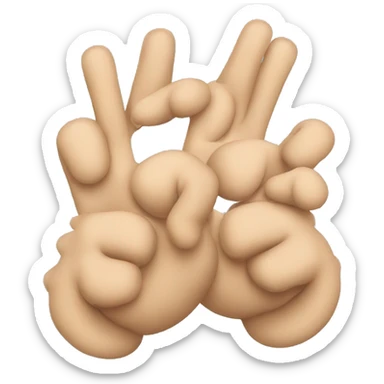 double ok such as 👍🏻 but two of them, one slightly behind the other sticker