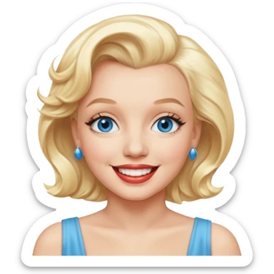 Marilyn Monroe  blue eyes  sticker