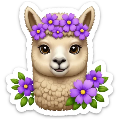 Alpaka with Flieder sticker