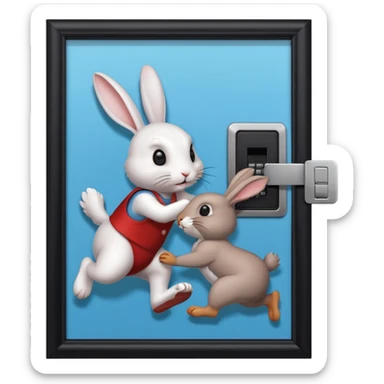 I want the alliance leader to kick me out of the alliance and close the door, so that they both look like rabbits.استیکرش با متن کیبورد باشه sticker