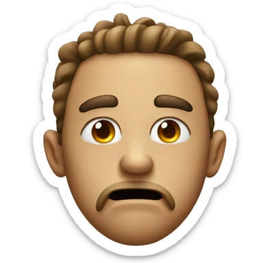 emoji face being ashamed while biting his lip sticker