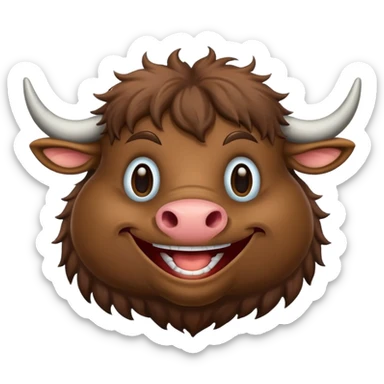 A funny water buffalo sticker