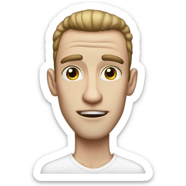 super skinny extremely white guy with bad acne sticker