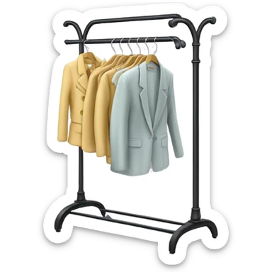 Clothing rack feminine modern sticker