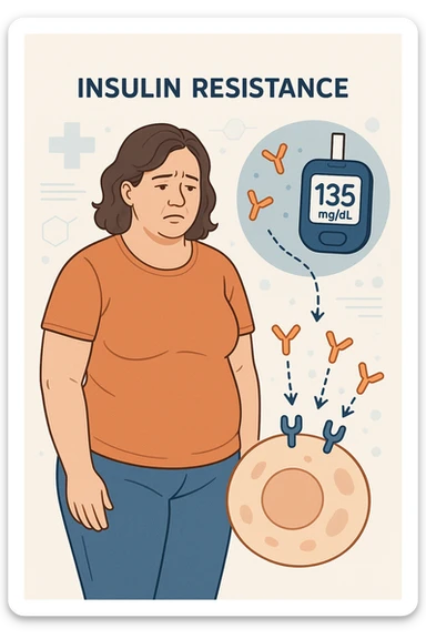 donna con insulino resistenza sticker