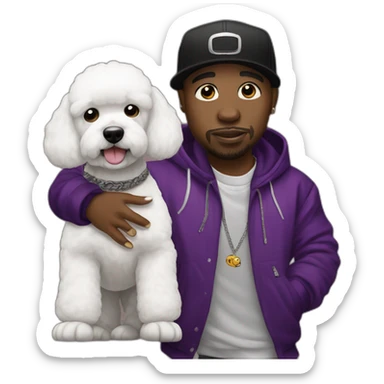 rappers whit bichon sticker