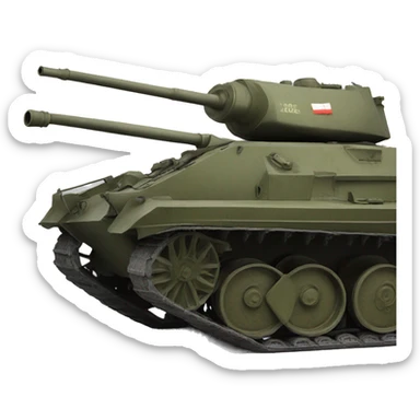 Russian tank 1990 in profile sticker
