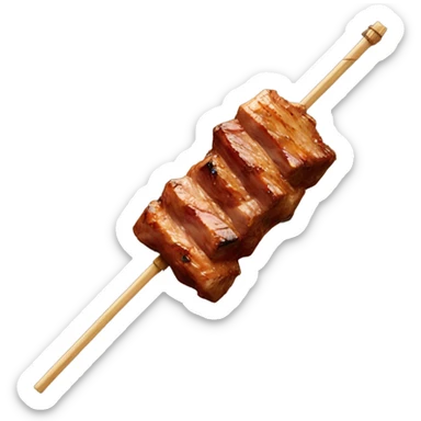 Roasted meat on a skewer sticker