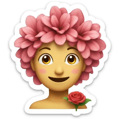 care and flower fell happy  sticker