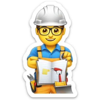 handyman clipboard data chart graph mail sticker