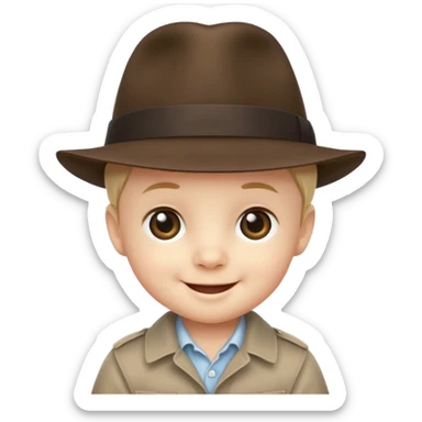 a baby with fedora  sticker