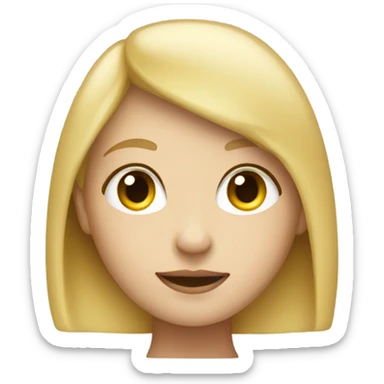 Blonde girl with big chubby cheeks sticker