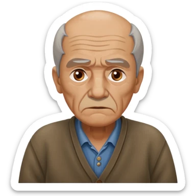 abuelo de pueblo serio y desconfiado. estilopaco martinez soria sticker