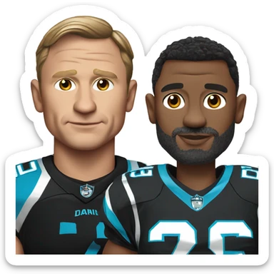 Daniel Craig with Carolina panthers jersey sticker