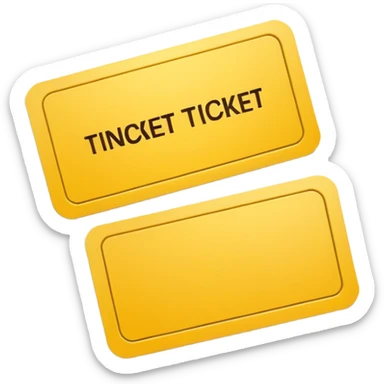 yellow ticket card  sticker