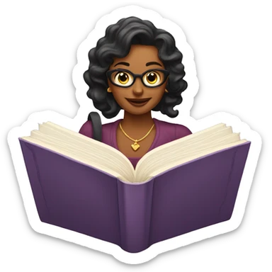 Open book that says Bookish Vixen in script writing sticker