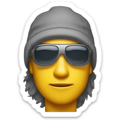 a tired trail runner wearing sunglasses a cap and winter shoes sticker