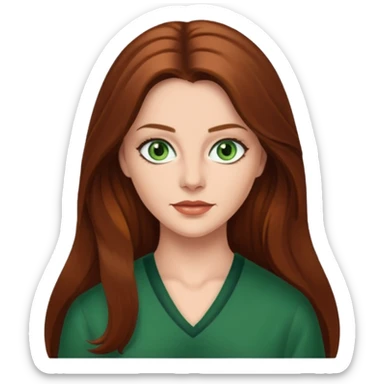 Patricia McKenzie, Actress (b.1977) with brown long hair sticker