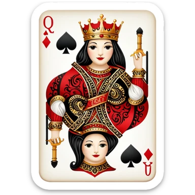 Queen Clubs sticker