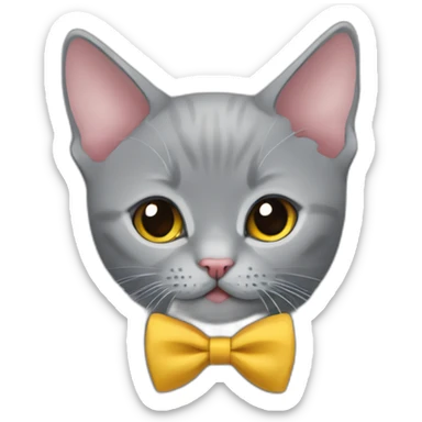 Korat kitten in bow tie sticker