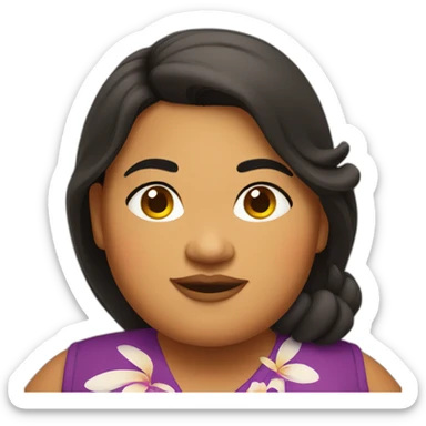 Fat Polynesian Woman sticker