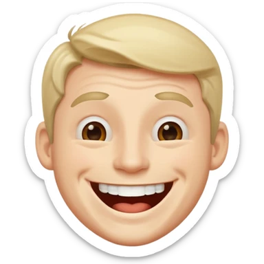 man laughing like he knows everything sticker