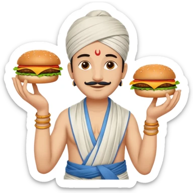 PANDIT JI WITH FASTFOOD WELCOME TYPE sticker