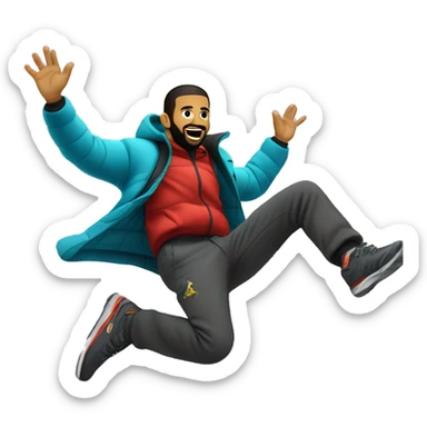 Drake jumping off the Mount Everest  sticker